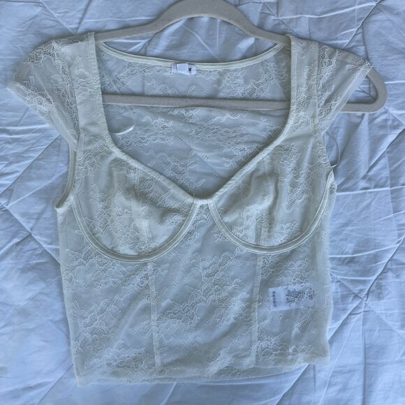 Garage Lace Short Sleeve Top - Picture 1 of 2